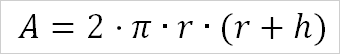 formula area Cilindro